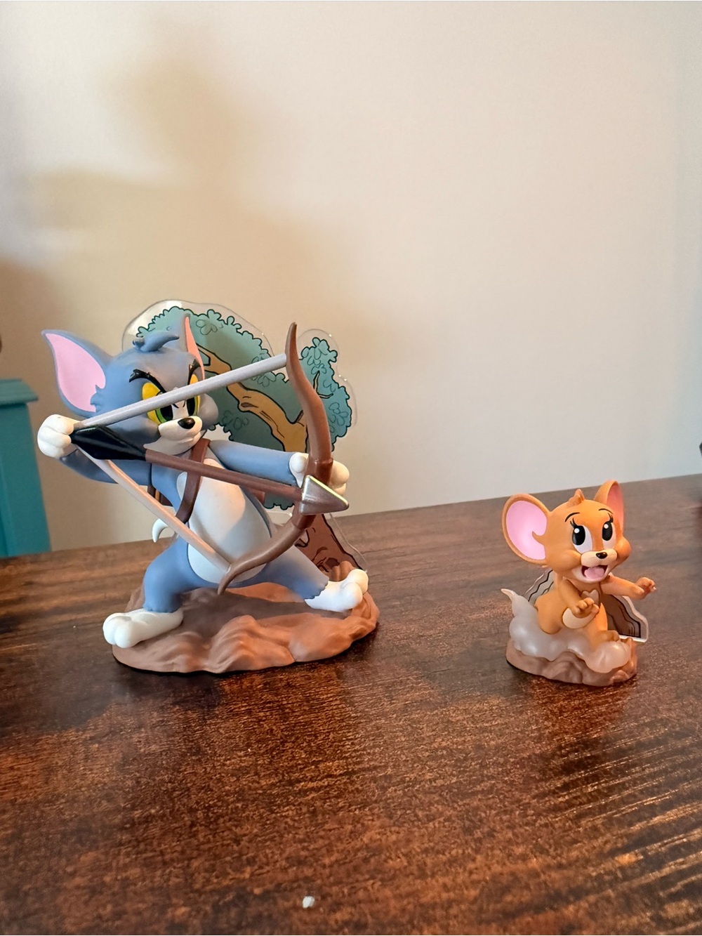 Tom & Jerry Archer Figurine Set - Blue Tom and Tan Jerry